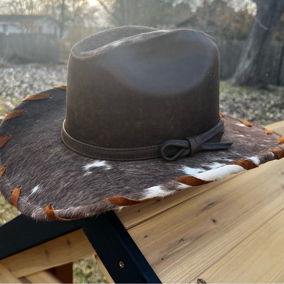 Genuine cowhide hat M - Picture 3 of 5